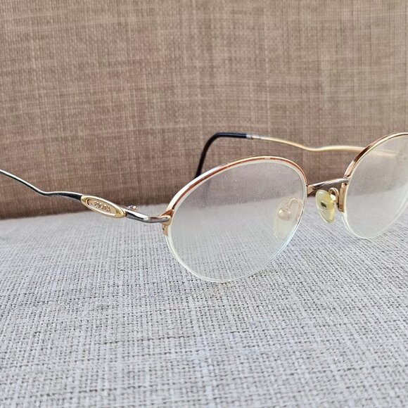 Escada Vintage Glasses Frame Half Rim Gold Tone Women Eyeglasses Frame only main image 13